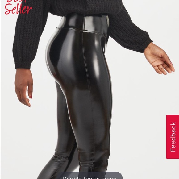 SPANX patent leather leggings never worn size M - Picture 2 of 4